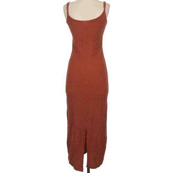 Forever 21 Terracotta Burnt Orange Midi Dress - Picture 2 of 7